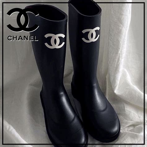 chanel tan suede boots|chanel rain boots size 36.5.